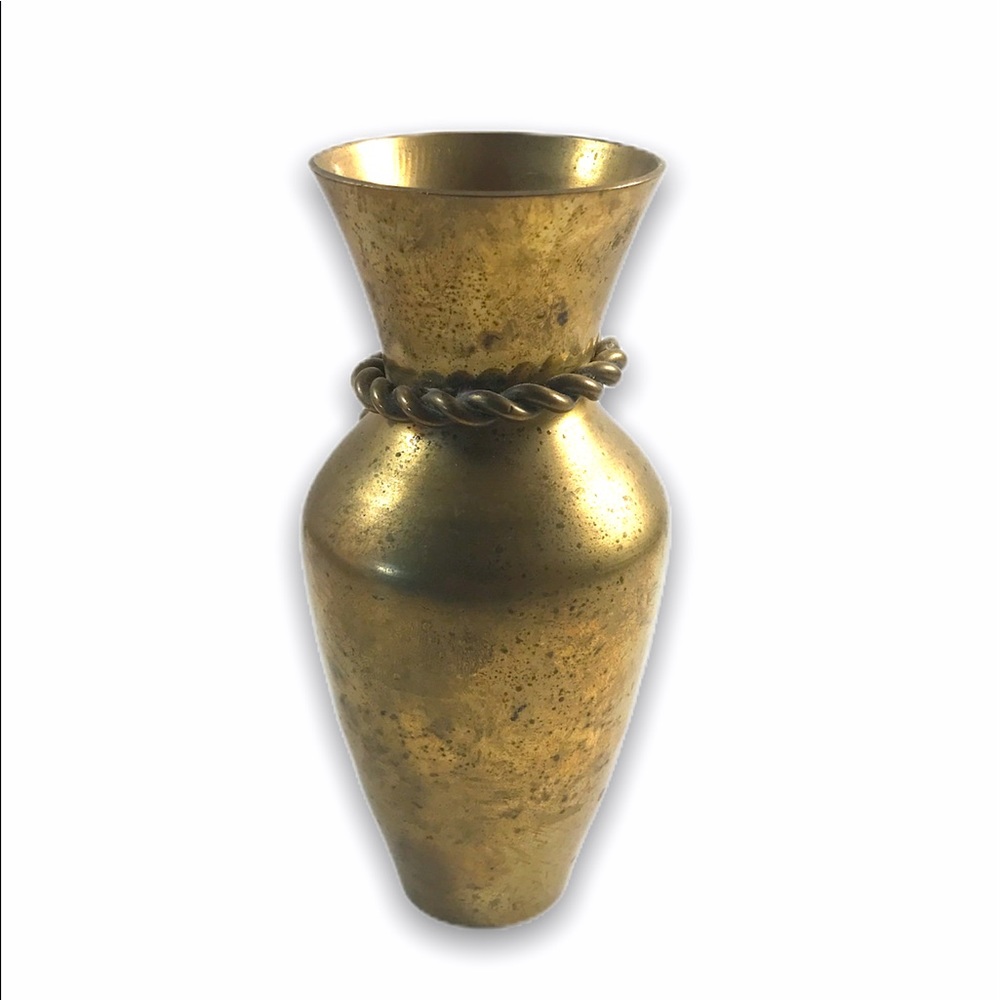 ⤵️Vintage solid Brass vase With Rope Desi… - Picture 6 of 11
